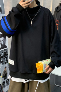 加绒加厚卫衣男高领潮牌 A184P55控78图片