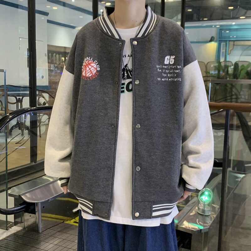 主推春装夹克男宽松潮牌棒球服外套CF2201P75控98,男装夹克,电商A309