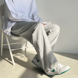 得物直播品质~情侣宽松直筒抽绳束脚运动卫裤男女A341P50 控68图片