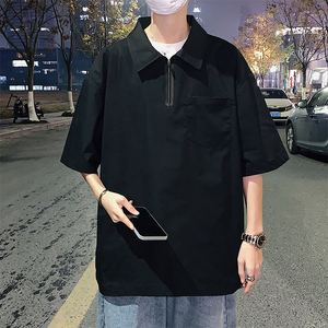 小众设计潮牌 拉链款短袖衬衫 男 A343P40 控58图片