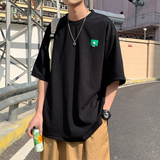 夏季主推款~华夫格绣标短袖t恤男女同款021P35控48，男装T恤，电商A309