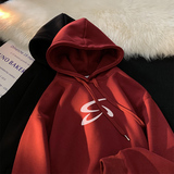 2024春季新款飞盘印花连帽卫衣男女同款A392P55加绒P60，男装卫衣，电商A309