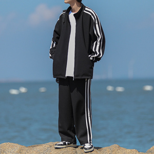 秋季主推 情侣经典条纹运动服男女潮牌卫衣套装 TZ573P100 控138图片