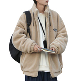 羊羔毛棉服外套男女宽松冬季加厚立领棉衣102P110控148，男装棉衣，电商A309