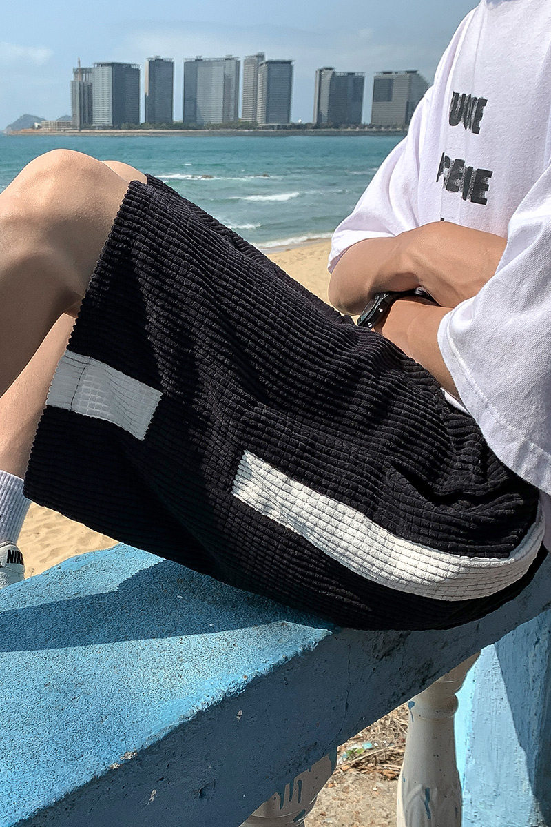 夏季华夫格灯芯绒短裤男A200P30,男装休闲裤,电商A309