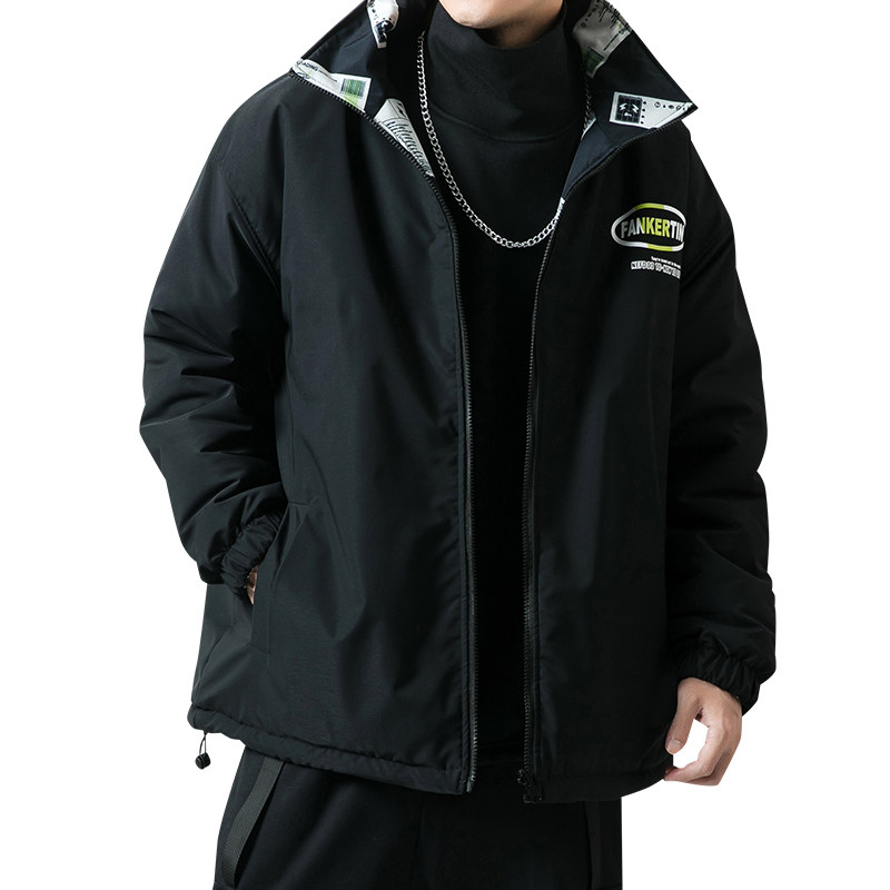日系两面穿棉衣男士冬季加厚棉服潮牌炸街外套2100P95,男装棉衣,电商A309