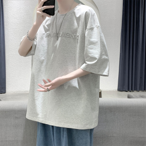 夏季纯棉短袖t恤男宽松半袖 T02P25图片
