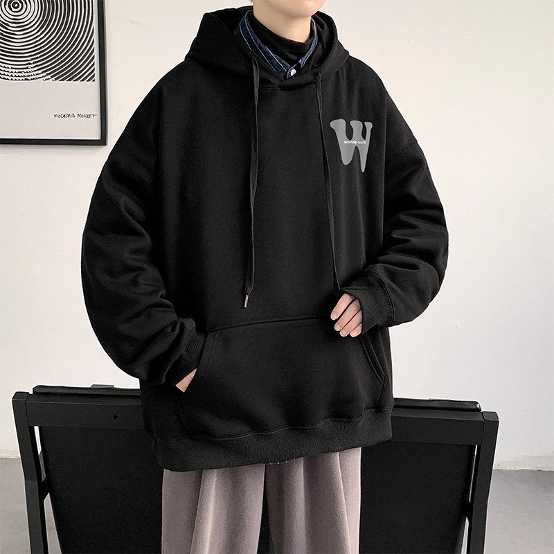 wassup经典卫衣男加绒加厚连帽衫A382P60控88商标可授权,男装卫衣,电商A309