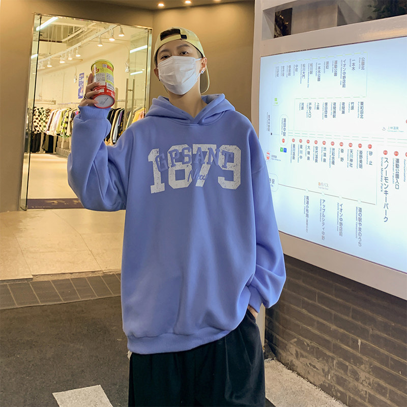 春季发泡印花套头连帽卫衣男女同款A333P55控78,男装卫衣,电商A309