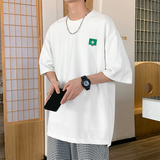夏季主推款华夫格绣标短袖t恤男女同款021P35控48，男装T恤，电商A309
