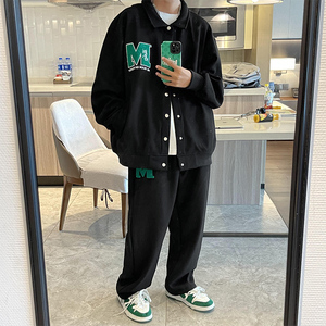 2024春季卫衣套装学生潮牌运动服帅气棒球服外套TZ881P100图片