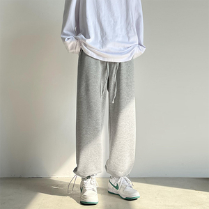 直播得物品质~主推宽松直筒抽绳运动卫裤男女同款 A341P50 控68图片