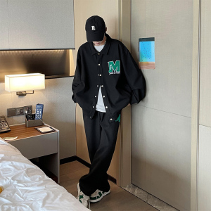 秋季潮牌棒球服运动服男帅气开衫卫衣套装 TZ881P100 控138图片