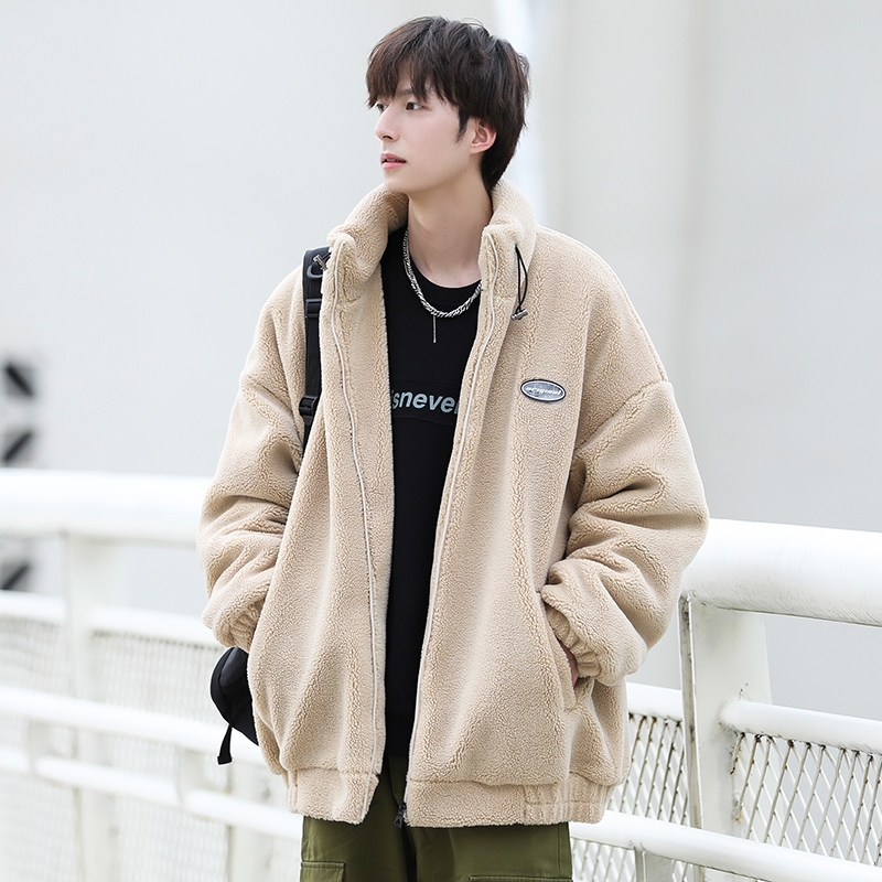 cityboy羊羔毛外套男冬季加厚棉服立领棉衣102P110控148，男装棉衣，电商A309