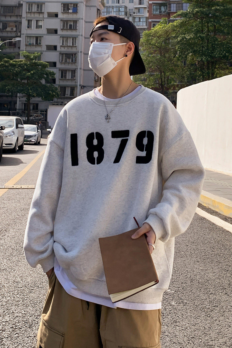 秋季主推款~毛巾刺绣圆领套头卫衣男A332P45,男装卫衣,电商A309