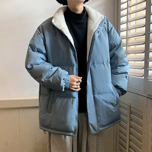 主推款 现货3万+ 加绒加厚面包服情侣纯色羊羔毛棉衣外套666TP80图片