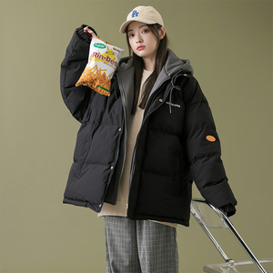 冬季假两件oversize棉服女生宽松加厚棉服外套2199P105控138