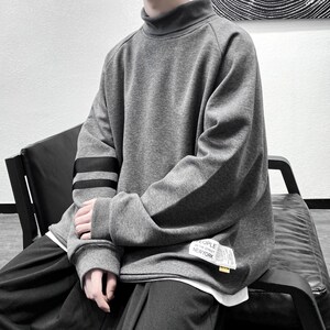 高品质！超柔绒加厚高领卫衣男 A184P55 控78图片