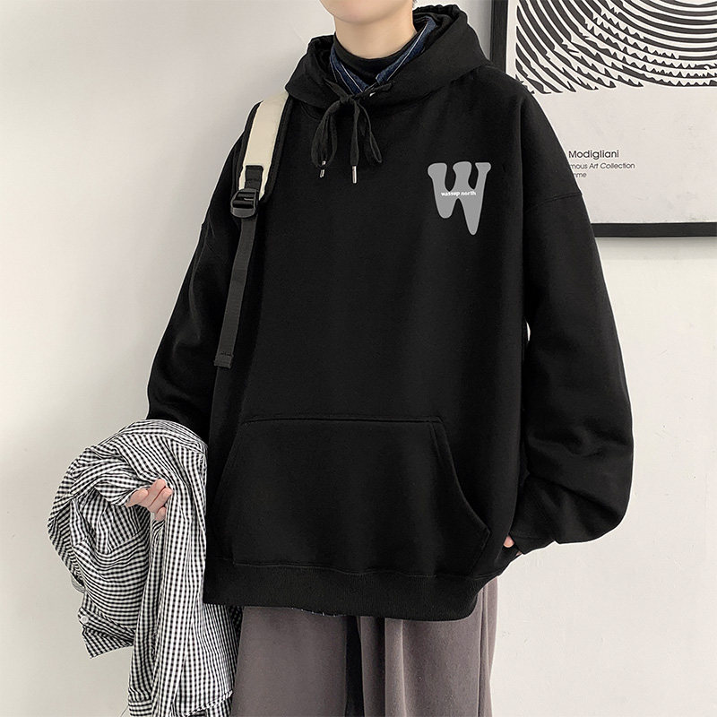 wassup经典卫衣男加绒加厚连帽衫A382P60控88商标可授权,男装卫衣,电商A309