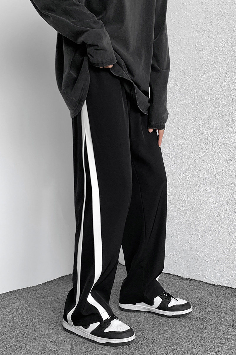春季休闲拖地长裤男女宽松直筒运动裤A326P45,男装休闲裤,电商A309