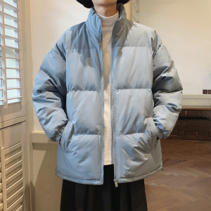 得物直播品质~ 纯色立领加厚面包服情侣潮牌棉衣外套 555TP65图片