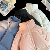现货3万得物抖音品质保障~情侣冬季加厚纯色立领棉服外套555TP65，男装棉衣，电商A309