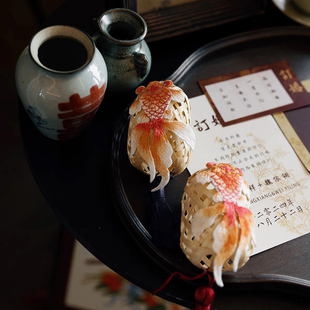 金鱼小灯笼摆件婚房喜贴闺蜜送新人订手工姓氏喜字剪纸结婚礼物