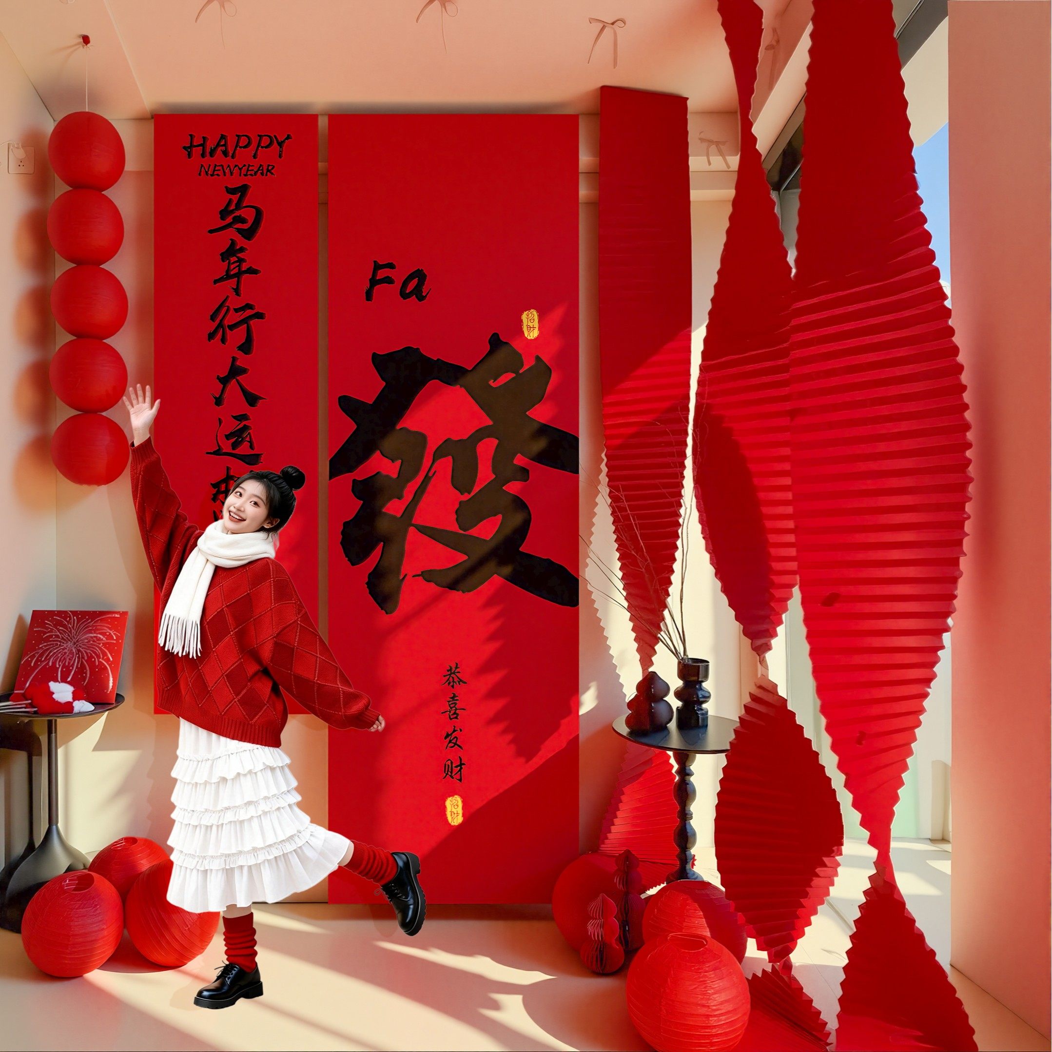 2026马新年元旦氛围布置条幅居家客厅过年场景装饰品挂布灯笼挂件,节庆用品/礼品,装扮布置套餐,淘宝优惠券,粉丝福利购,淘宝优惠卷