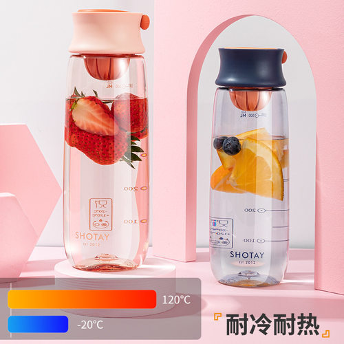 尚泰夏季儿童防摔刻度塑料水杯