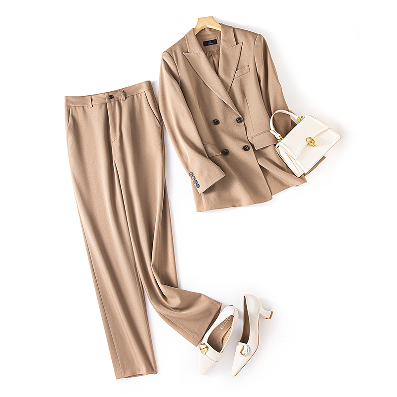 Met Endi纯色西装套装春季新款休闲通勤简洁设计感显瘦西装西裤,女装/女士精品,时尚套装,淘宝优惠券,粉丝福利购,淘宝优惠卷