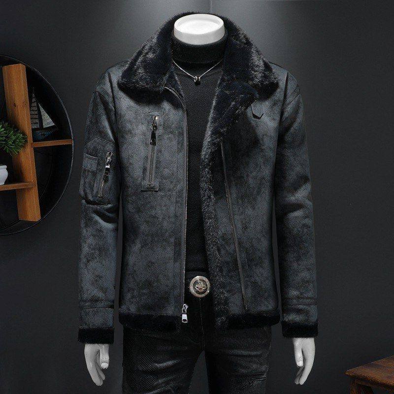 加厚男一体男士夹克皮毛PM817有