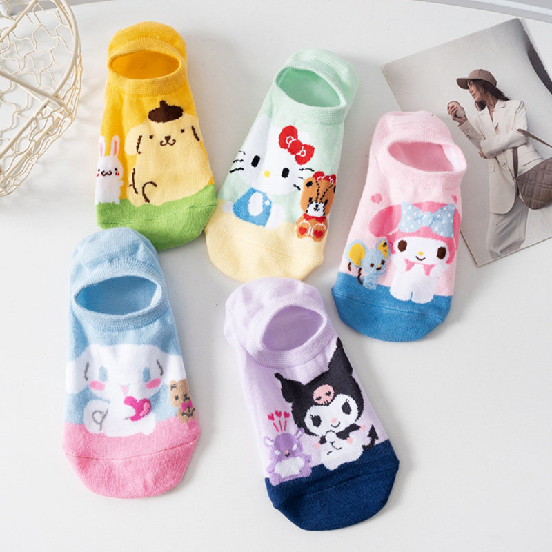 夏天薄款硅胶防滑隐形浅口卡通动物女孩袜潮船袜女棉春夏季短袜子,女士内衣/男士内衣/家居服,船袜,淘宝优惠券,粉丝福利购,淘宝优惠卷
