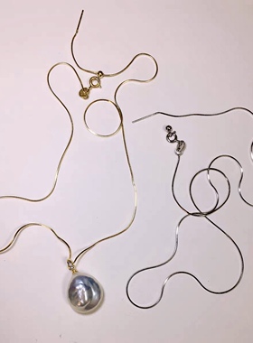 s925纯银蛇骨链超亮万能配链硅胶调节珠可调节长短项链颈链配吊坠