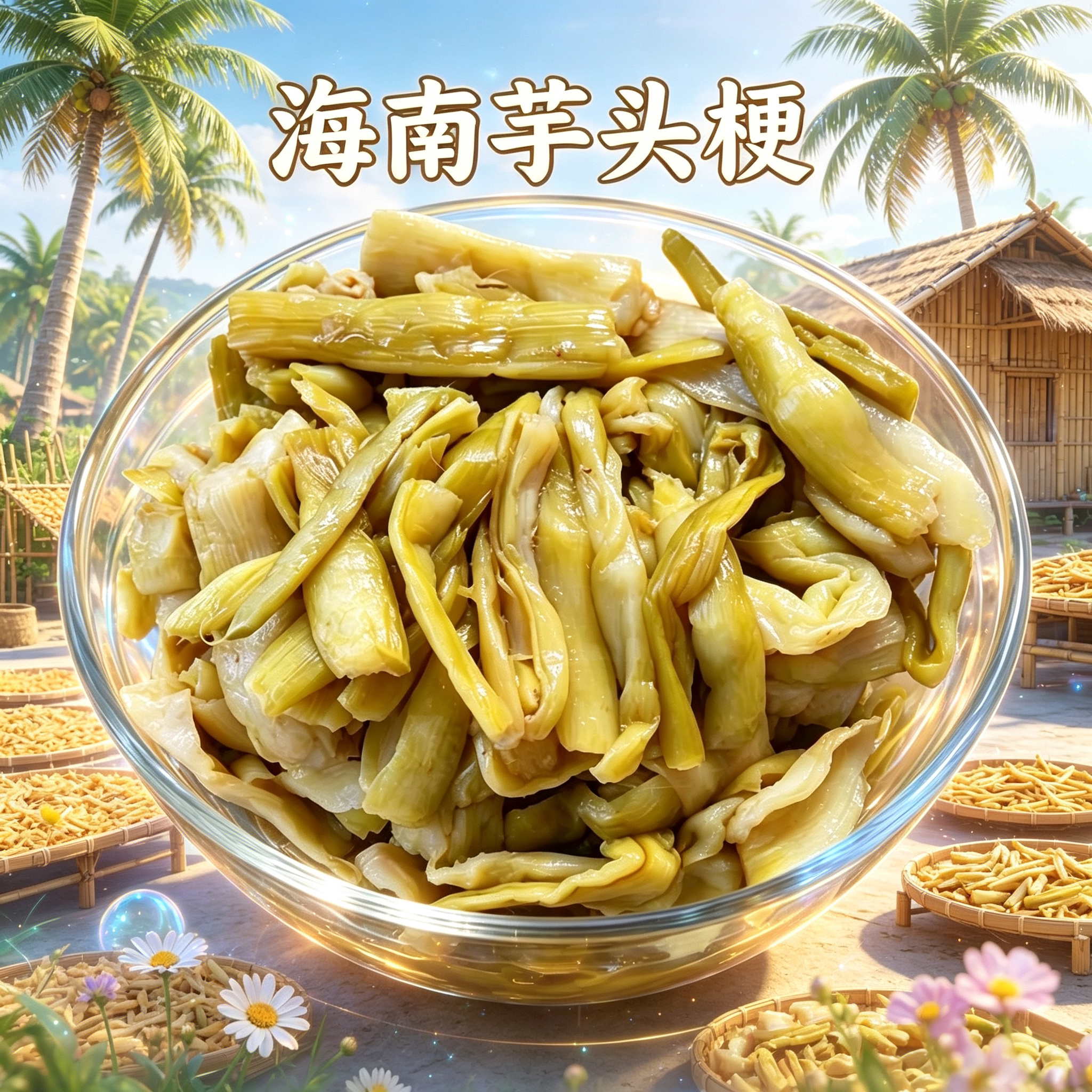 海南特产 酸香芋头梗农家开胃下饭菜 新鲜芋荷梗 农家芋头梗