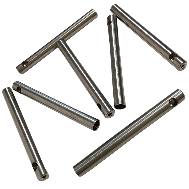 六亳米直孔空竹杆头小摇舲钢头