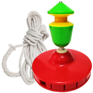 180双向健身牌八轴塑料头18响空竹 360度旋转单头8轴承呼拉圈花样