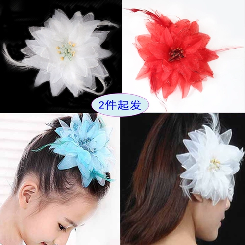 Вместительная и большая ткань, аксессуар для волос, детская заколка для волос, городской стиль, в цветочек