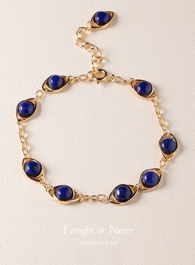 【Tonight or Never】S925纯银 复古虎眼石青金石手链 轻奢高级感