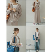 苹果 裙 连帽拉链卫衣女松紧腰半身裙两件套装 生活家 一套秒出门