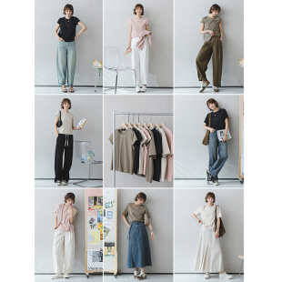 T恤宽松短袖 苹果 凉感速干7A抗菌修身 一衣双版 女多色 生活家