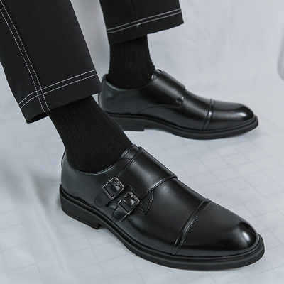 46大码正装商务尖头男士皮鞋百搭