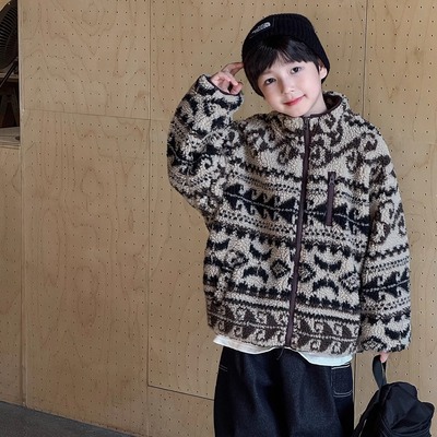 费尔岛毛毛衣~男女童加厚开衫