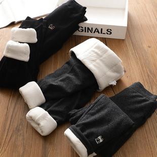 显瘦德绒自发热打底裤 保暖修身 子 儿童百搭冬季 女童高腰桑蚕丝棉裤