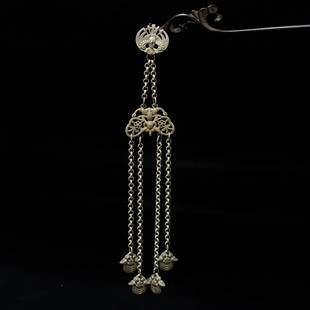 福到了 霓衣云裳仿银饰压襟挂件藏银蝴蝶铃铛流苏旗袍茶服配饰