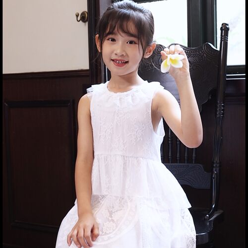 女童夏装套装两件套裙子蕾丝