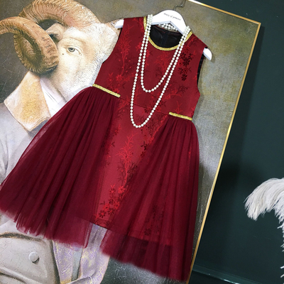 秋冬女童公主裙童装新年裙连衣裙