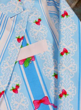 店铺转项经营全场甩卖女童春秋纯棉定位草莓印花长袖外套