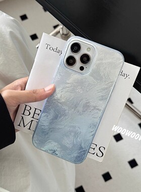 渐变冰川适用小米15pro手机壳k70苹果16硅胶vivox200新款note14女p60荣耀x50防摔nova13华为mate60高级pura70