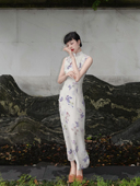 国风显白修身 Srose 改良旗袍裙日常款 原创复古新中式 连衣裙 蝶影