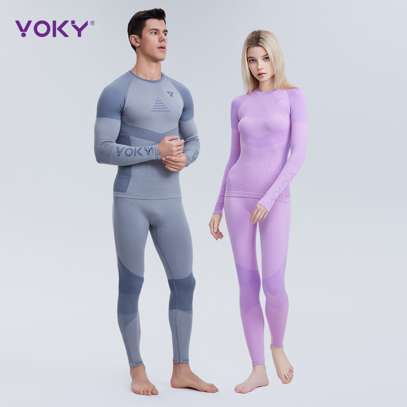 VOKY滑雪速干衣套装保暖透气排汗骑行户外徒步骑行登山功能内衣